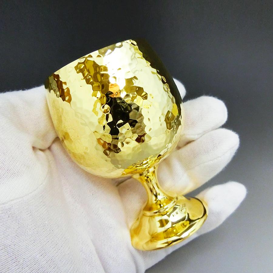 ブランデーグラス 鎚目模様｜純金製 造幣局刻印品 : HIKARI GALLERY