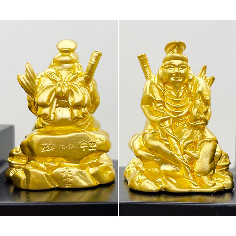 七福神 高さ3〜4cm｜置物 純金製7品セット 造幣局ホールマーク刻印品