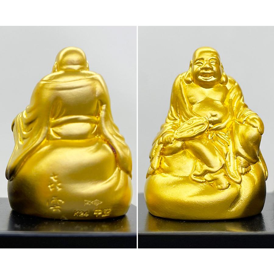 純金？陶器製.金色.特大.大福様の置物.高さ38センチ 2383㌘位 七福神 高さ3〜4cm｜置物 純金製7品セット 造幣局ホールマーク刻印品