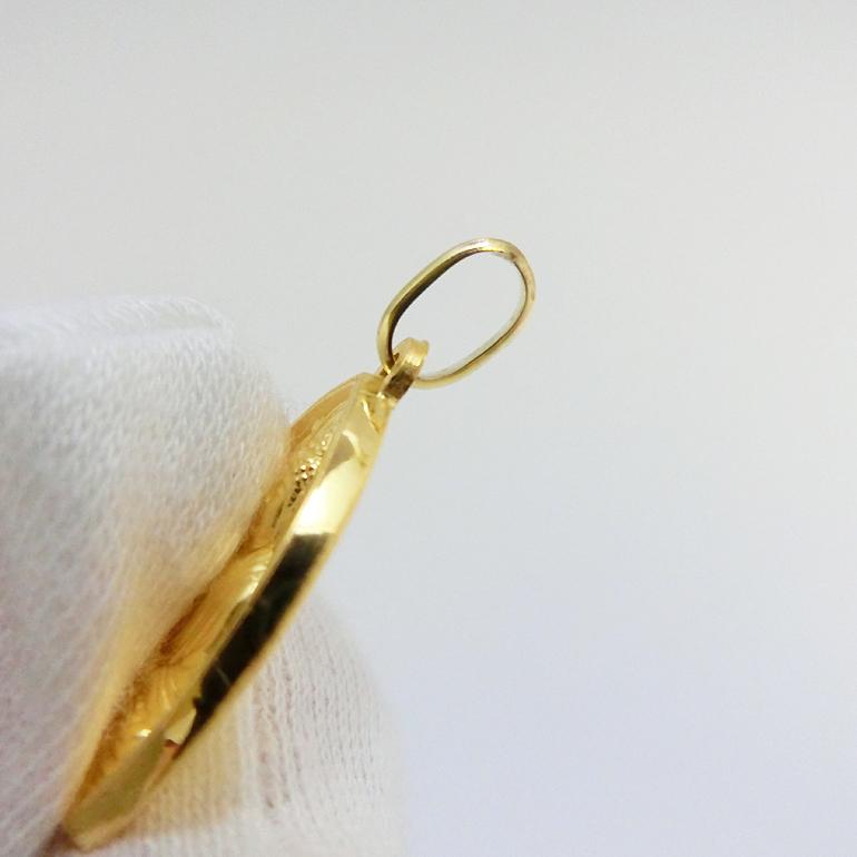 【希少品】 純金製ペンダント 阿弥陀如来 梵字 18金製チェーン 三木貞夫/原型 【ZYX2305374708】(81510円)