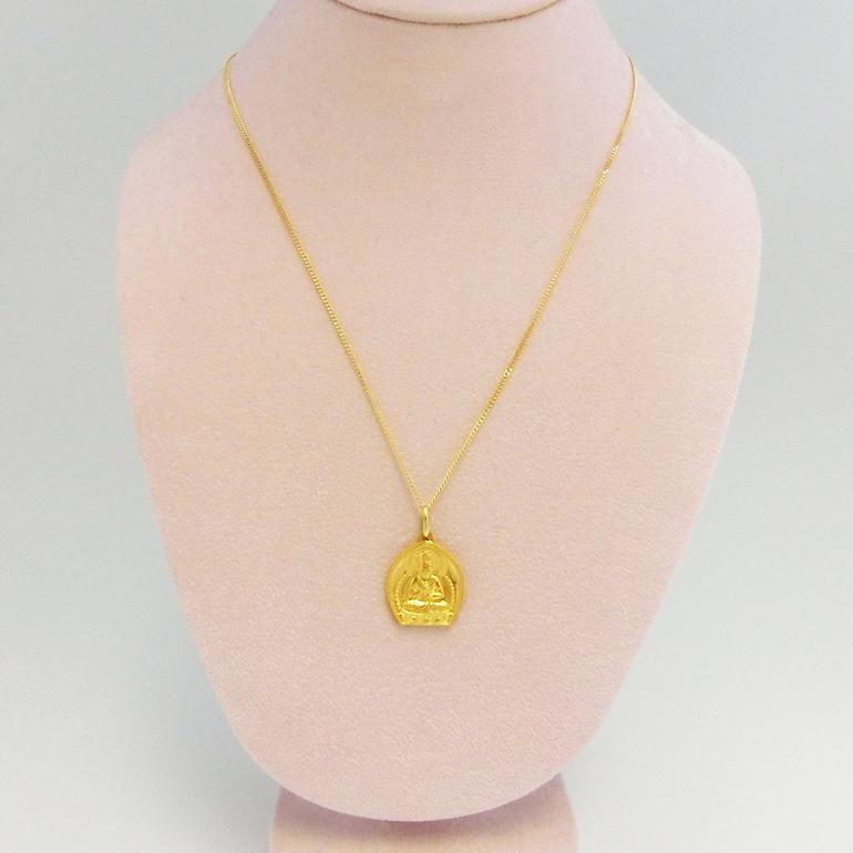 シ*テ様 純金18K ゴールド 6g葉の形状 ペンダント ネックレス　文殊菩薩 シ*テ様 純金18K ゴールド 6g葉の形状 ペンダント ネックレス 文殊菩薩 シ