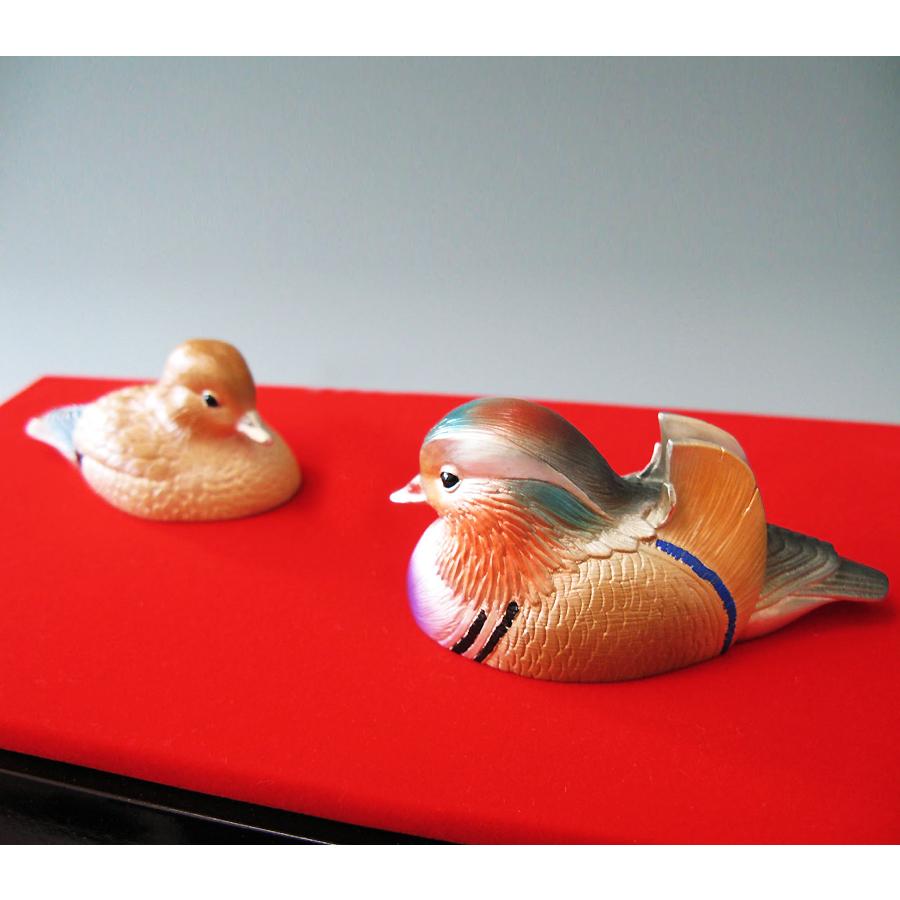おしどり 2品セット｜置物 銀製・彩色仕上げ : HIKARI GALLERYヤフー店 