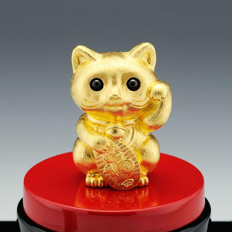 純金製置物 招き猫 Mサイズ｜hikarigallery｜02