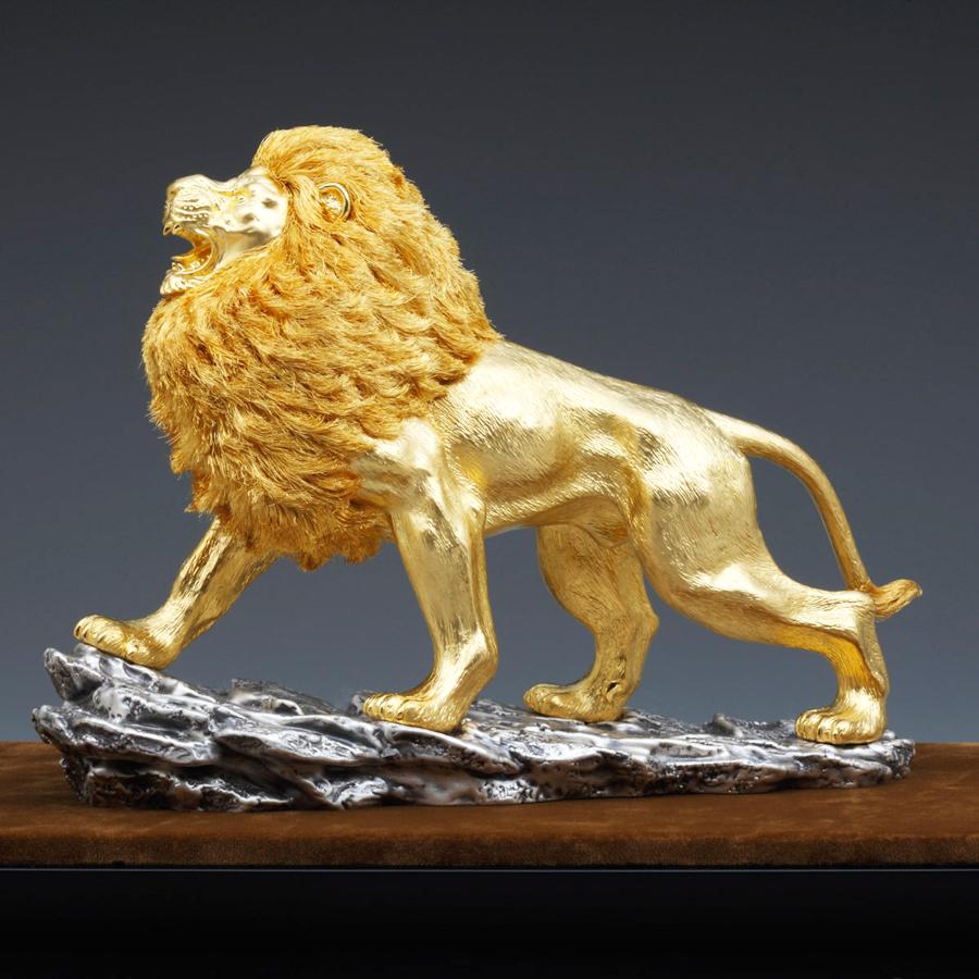百獣の王 ライオン｜純金製置物/ガラスケース : HIKARI GALLERYヤフー
