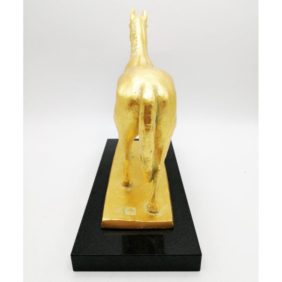 午 馬 若駒 高さ22cm｜置物 ブロンズ製・金箔仕上げ｜川崎普照：原型制作の画像