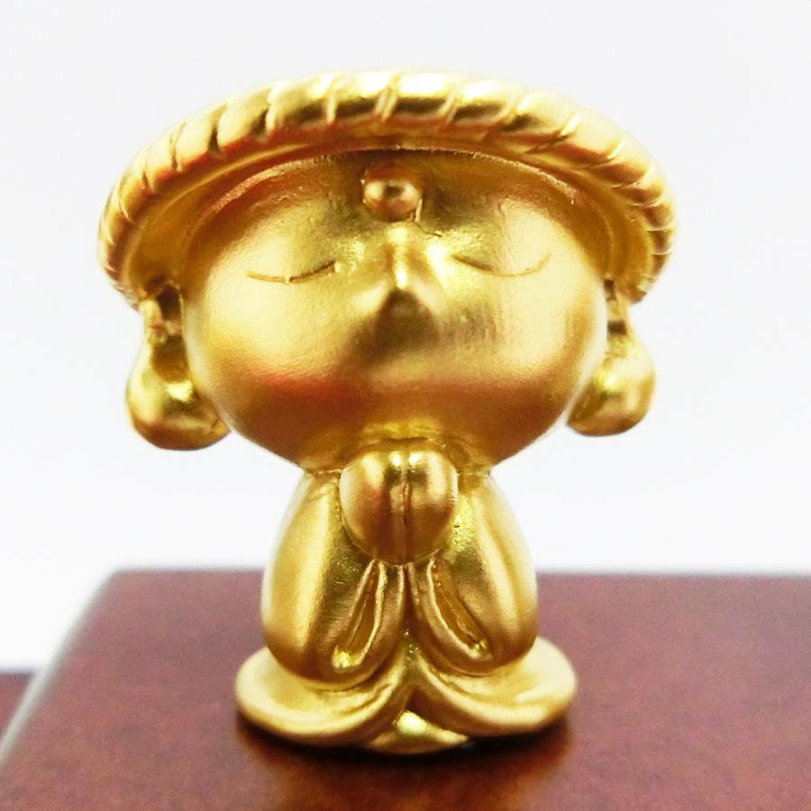 招福 笠地蔵｜純金製置物/ガラスケース 造幣局刻印品 : HIKARI GALLERY