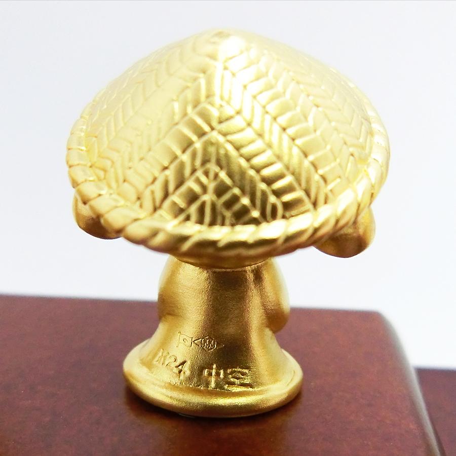 金製の装飾品　アンティーク品　24 招福 笠地蔵｜純金製置物/ガラスケース 造幣局刻印品 : HIKARI GALLERY
