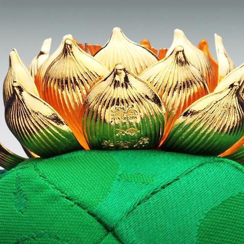 蓮飾り おりん2.5寸専用｜純金製仏具 造幣局刻印品 1.7号 : HIKARI