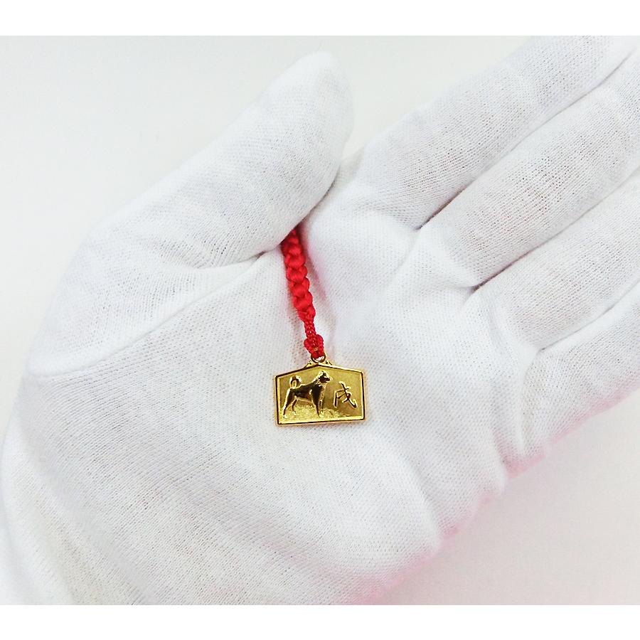 戌 犬 絵馬型｜根付 18金製 造幣局ホールマーク刻印品 : HIKARI