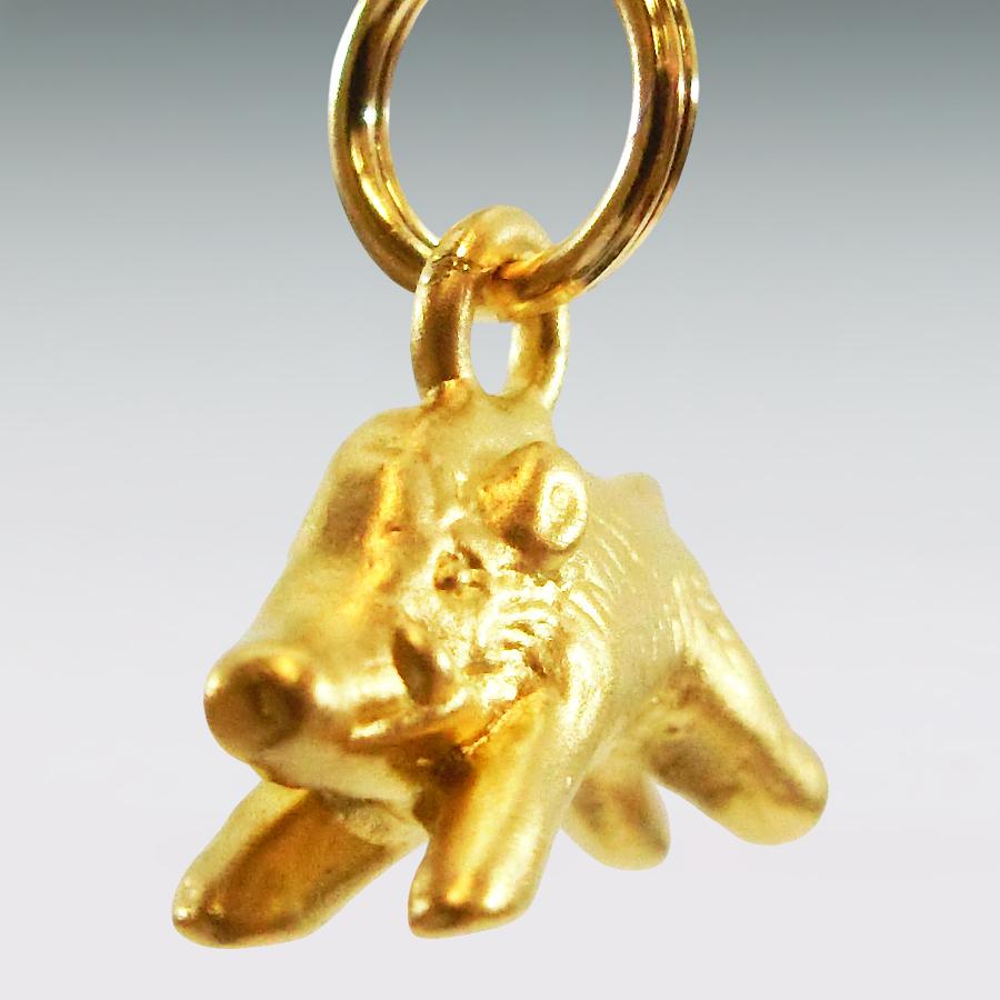亥 猪｜ストラップ 純金製の画像