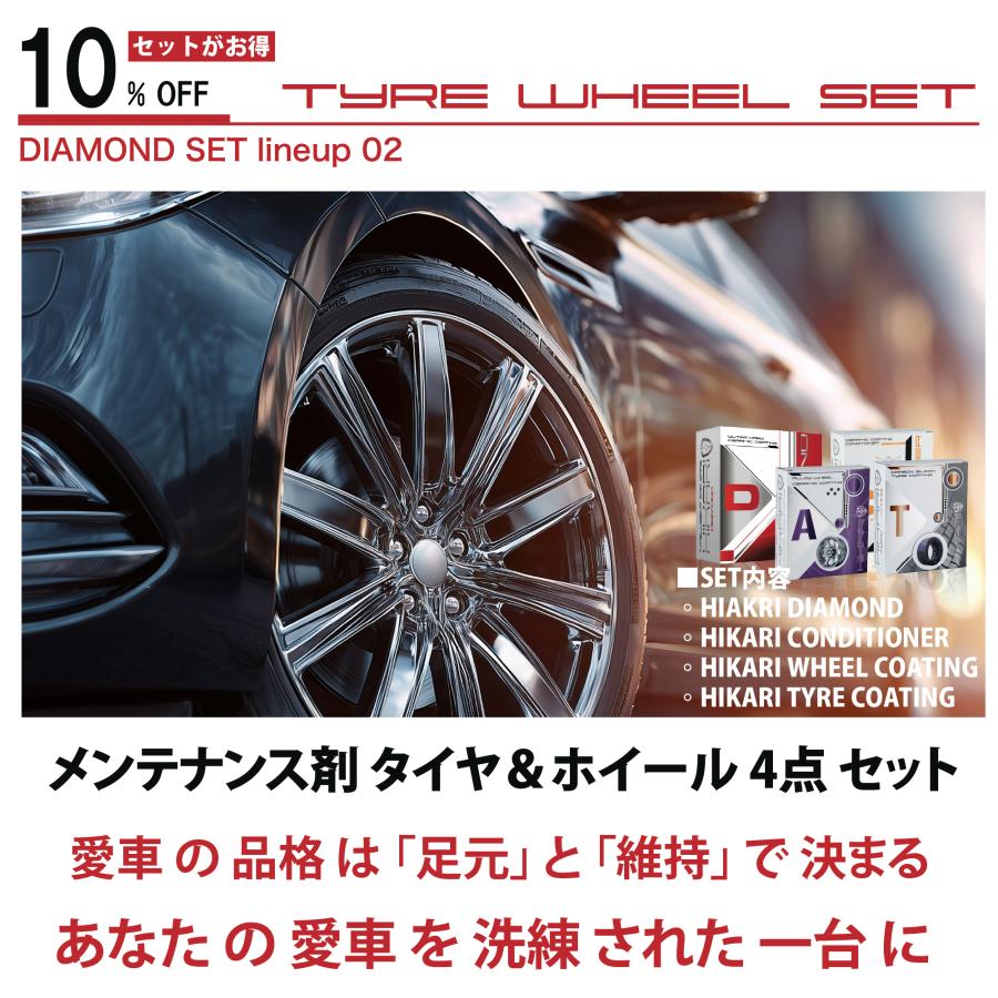 HIKARI セラミックコーティング9H 車用セラミックコーティング剤 HIKARI ガラスコーティング HIKARI DIAMOND 4点 セット CONDITIONER