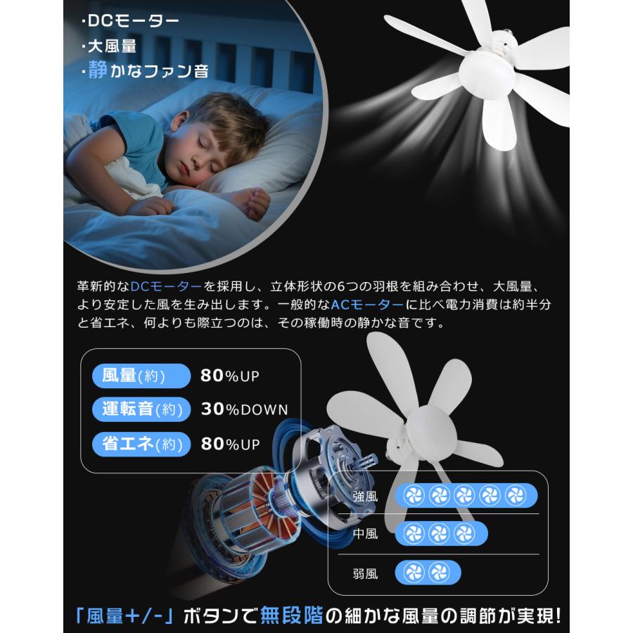 シーリングファンライト LED DCモーター シーリングファン E26 角型引