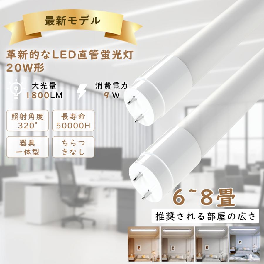 LED蛍光灯 20W形 直管 58cm 電球色 白色 昼白色 昼光色 グロー式工事