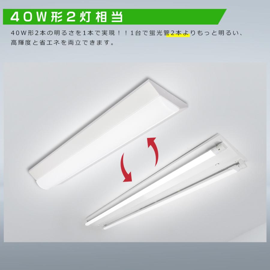 20台セット】LEDベースライト 40w型2灯相当 50W 10000lm LED蛍光灯