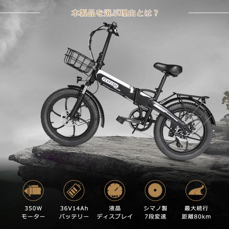 FLYFISH 黒い電動アシスト自転車 FLYFISH 黒い電動アシスト自転車