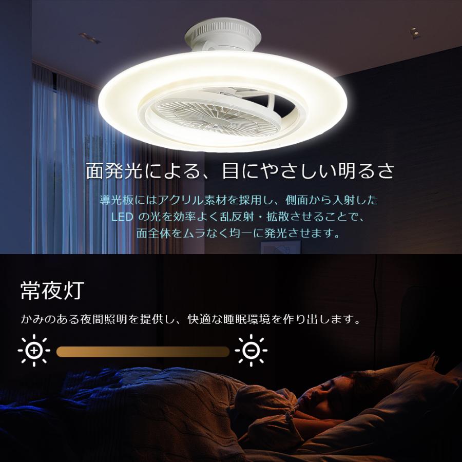 ファン付きシーリングライト 調光調色 風量調整 リモコン 導光板