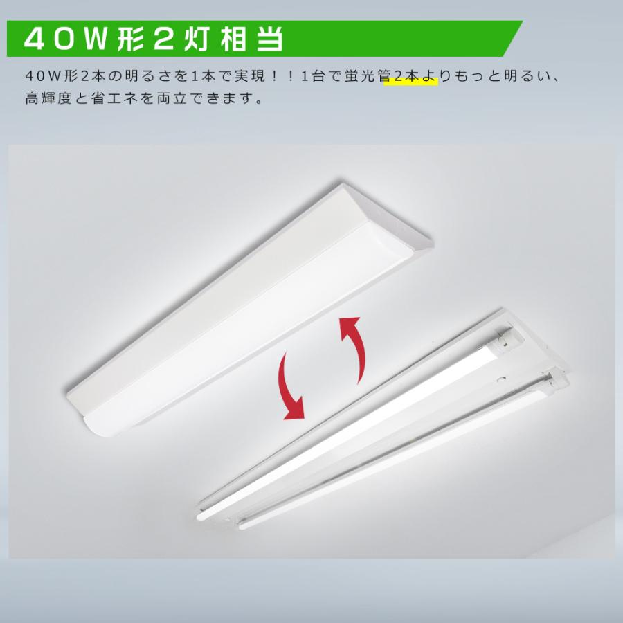 LED蛍光灯 器具一体型 40w型 2灯相当 調光調色 50W 10000LM タイマー