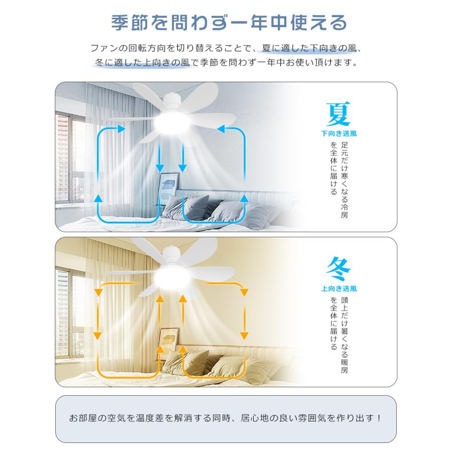 ファン付きシーリングライト 6畳~8畳 LED シーリングファンライト 調色