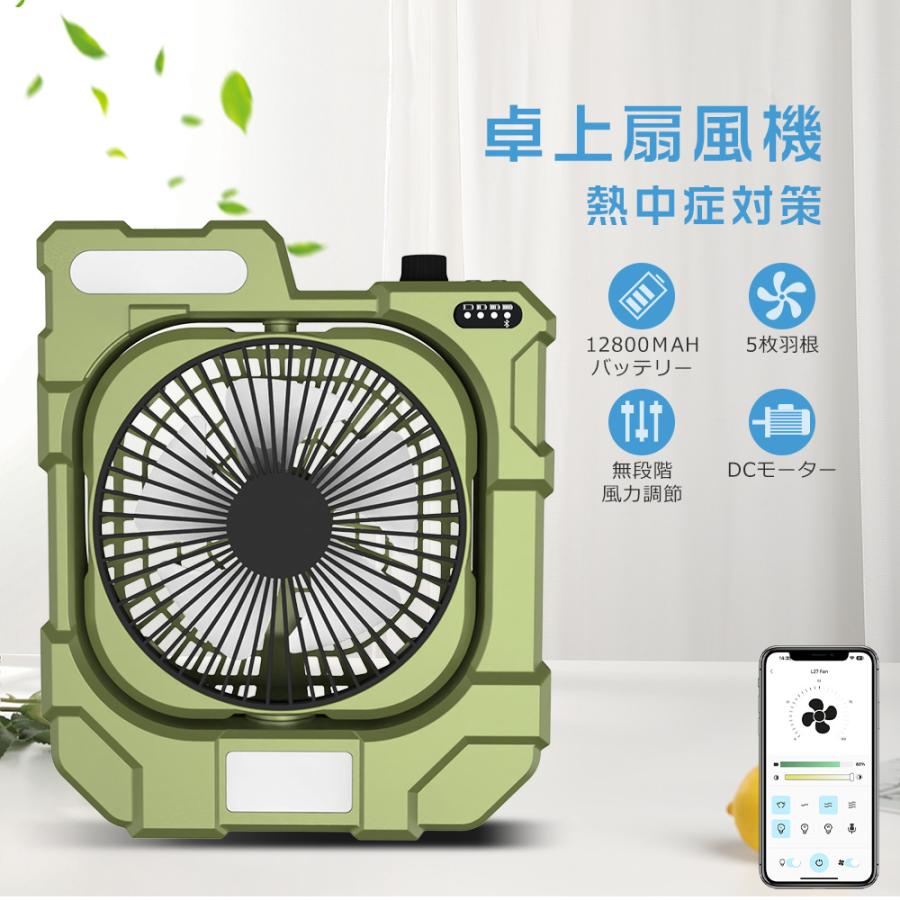 卓上扇風機 キャンプ 扇風機 サーキュレーター 首振り USB 充電式