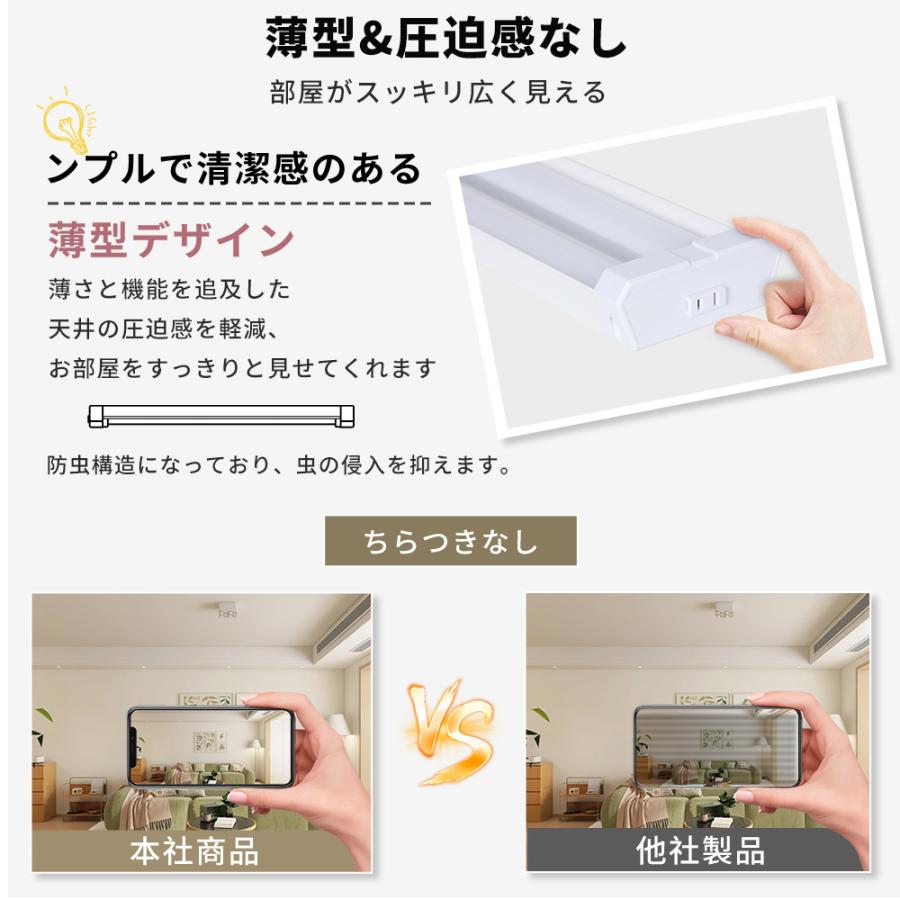 LEDベースライト 40W型 2灯相当 調光調色 プルスイッチ付き 36W 4000LM