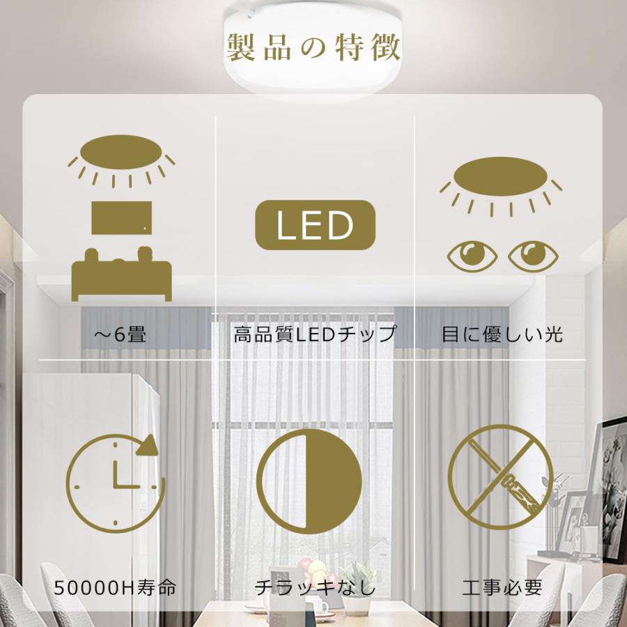 【50個セット】LEDシーリングライト 10W 2000LM シーリングライト LED 4畳 6畳 防水型 電球色 白色 昼白色 昼光色 工事必要 LED照明 天井照明 リビング 玄関の画像
