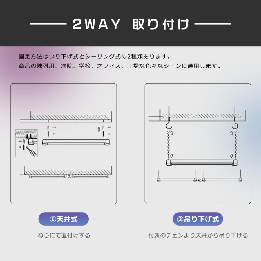 【50台セット】LED蛍光灯器具一体型 40W型2灯相当 LEDベースライト 2灯 36W 4000lm 3段階調色 プルスイッチ付き LED蛍光灯 40W 器具一体型 キッチンベースライトの画像