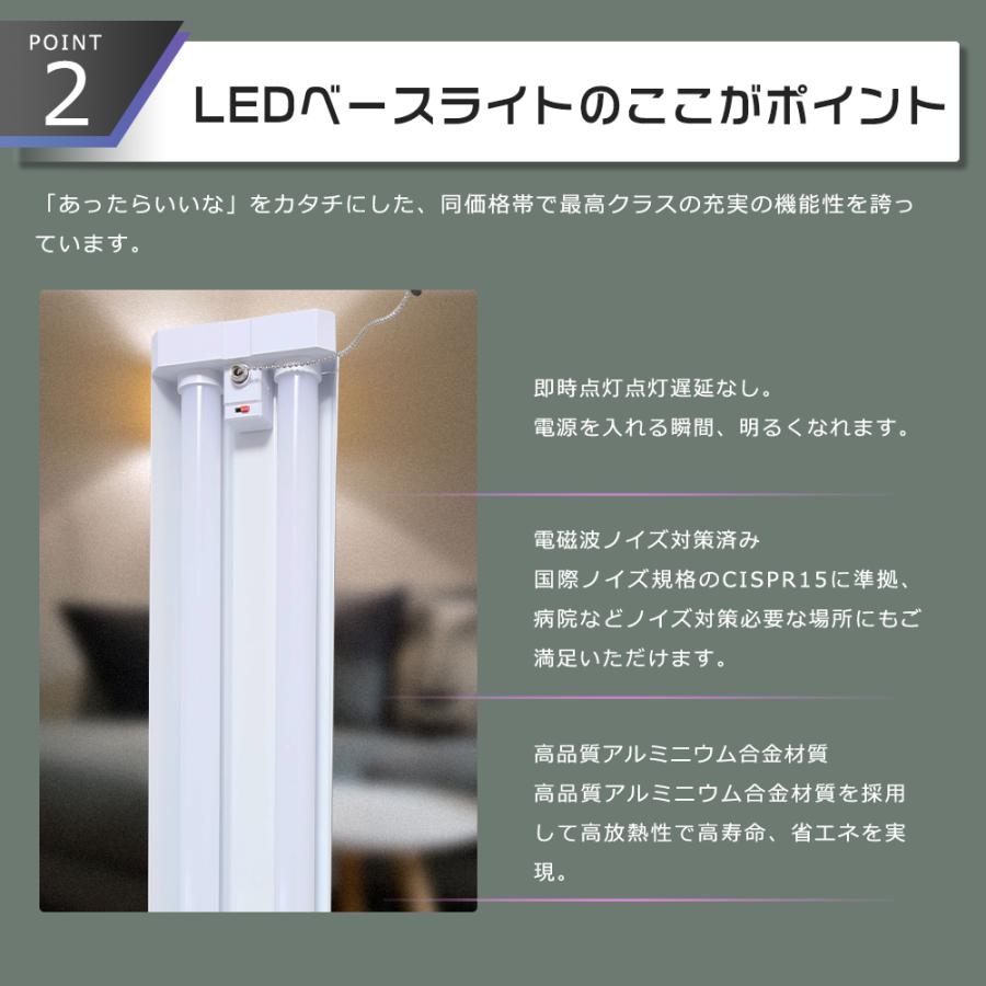 8台セット】LED蛍光灯器具一体型 40W型2灯相当 LEDベースライト 2灯