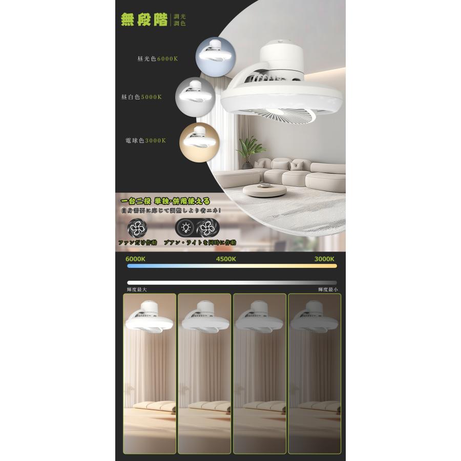 シーリングファンライト 6-8畳 3000LM 100W常夜灯 ブラック シーリングファンライト 6-8畳 3000LM 100W常夜灯 ブラック