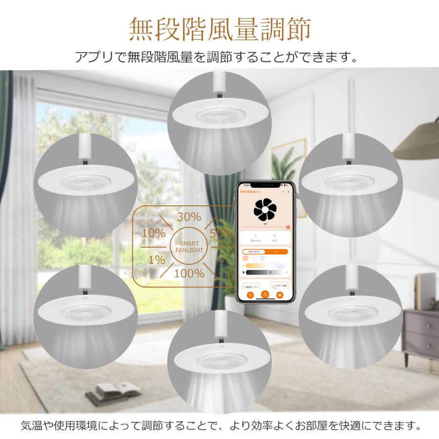 導光板付き シーリングファンライト LED リモコン付き 調光調色 Wi-Fi