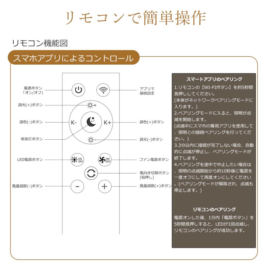 2026新登場！】シーリングファンライト LED 調光調色 扇風機 静音