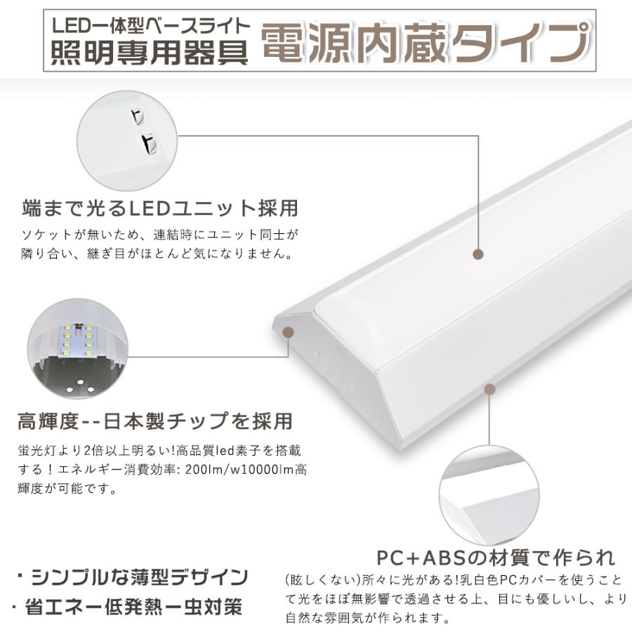 LEDベースライト 40W型 2灯相当 LED蛍光灯 器具一体型 40W 昼 LEDベースライト 40W型 2灯相当 LED蛍光灯 器具一体型 40W 昼