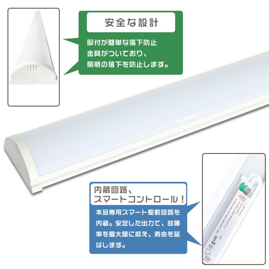 LED棚下照明4500K・3W・PSE認証電源付100本セット 8本セット LED蛍光灯器具一体型 40W形 LED ベースライト 40W型