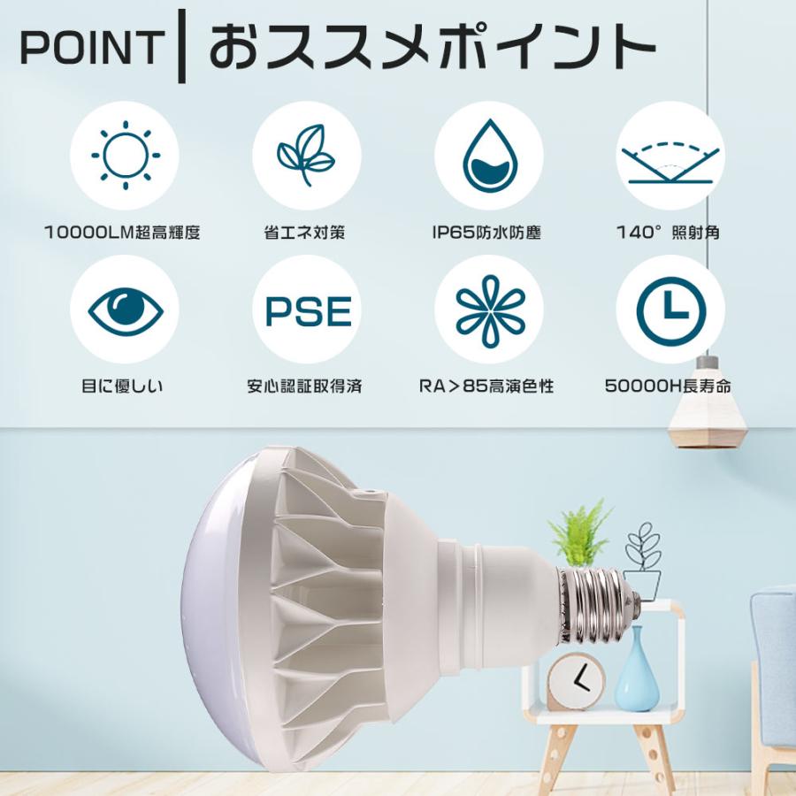30個セット LEDバラストレス水銀灯 500W水銀灯相当 PAR56 50W LEDビームランプ LEDビーム電球 E39 防水 屋内照明LED水銀灯 密閉型器具 大型作業灯 高天井照明_6