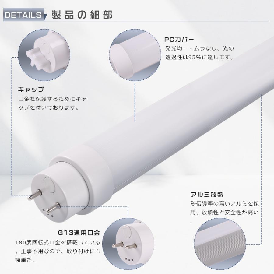 2本セット】工事不要 LED蛍光灯 40W形 120cm 1198mm G13口金 36W