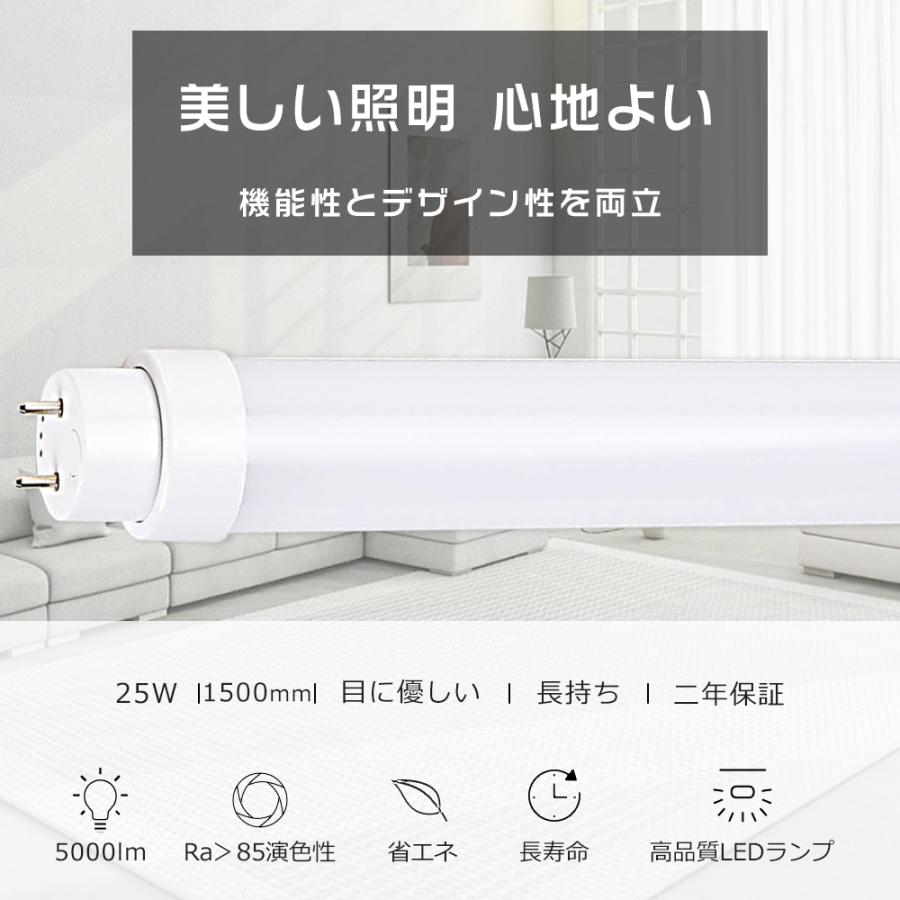 LED蛍光灯 65W形 直管 150CM 電球色3000K グロー式工事不要 広角180度