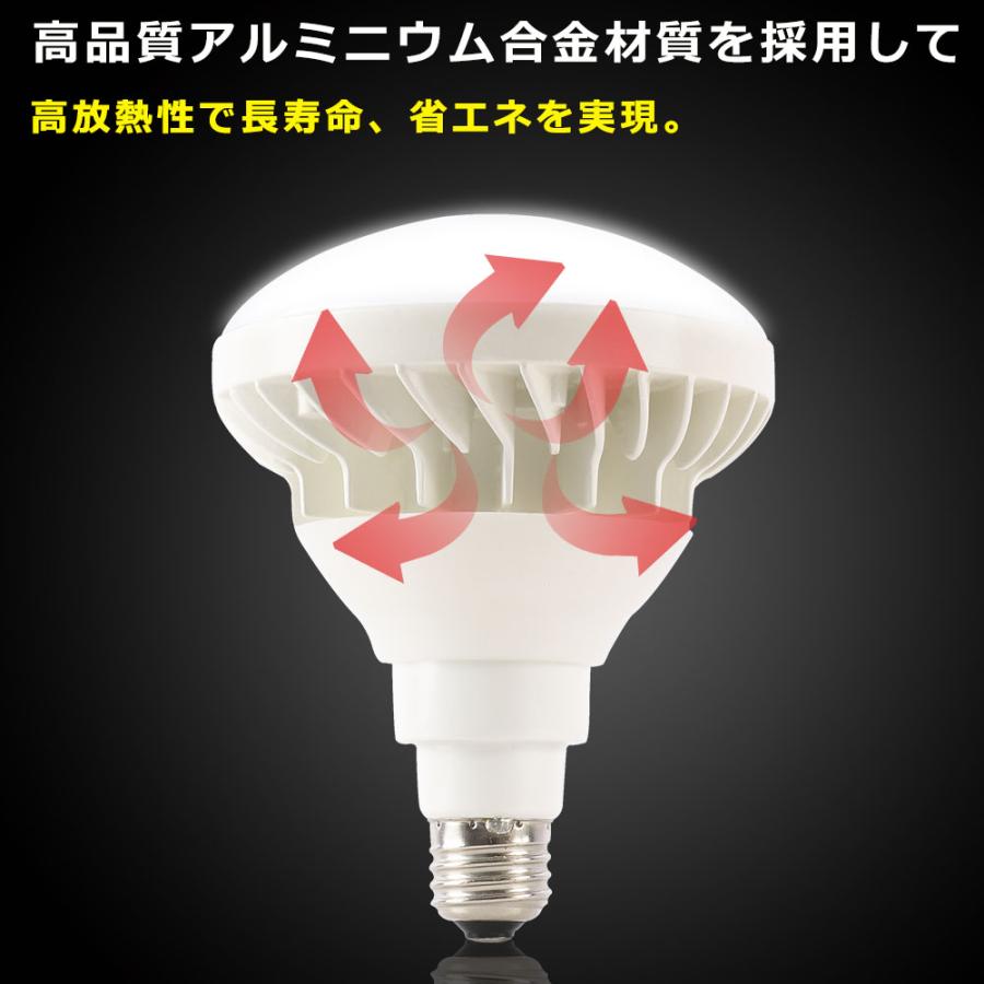 E26 LED電球 一番明るい LEDバラストレス水銀灯 25W 300W水銀灯相当 PAR38 ビーム球 バラストレス水銀灯 LED  電球色 白色 昼白色 昼光色 看板照明 屋外 IP65｜hikariled｜11