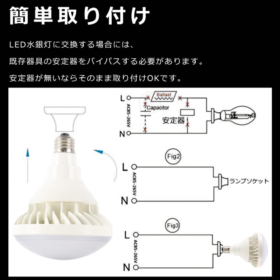 LEDバラストレス水銀灯 25W 300W相当 PAR38 LED電球 E26 水銀灯交換用