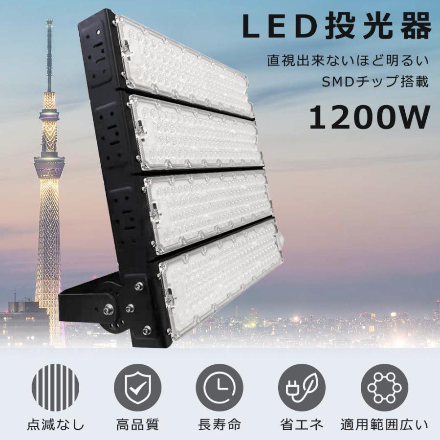 LED投光器 1200W 12000w相当 240000LM 超爆光 長寿命 省エネ