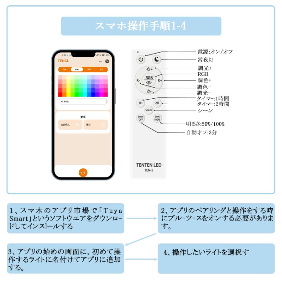 工事不要】シーリングライト LED 4畳 4.5畳 6畳 調光調色 薄形
