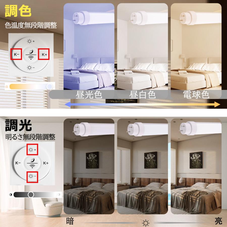 直管LEDランプ 40形 直管蛍光灯 LED蛍光灯 20W 40W形相当 リモコン付き
