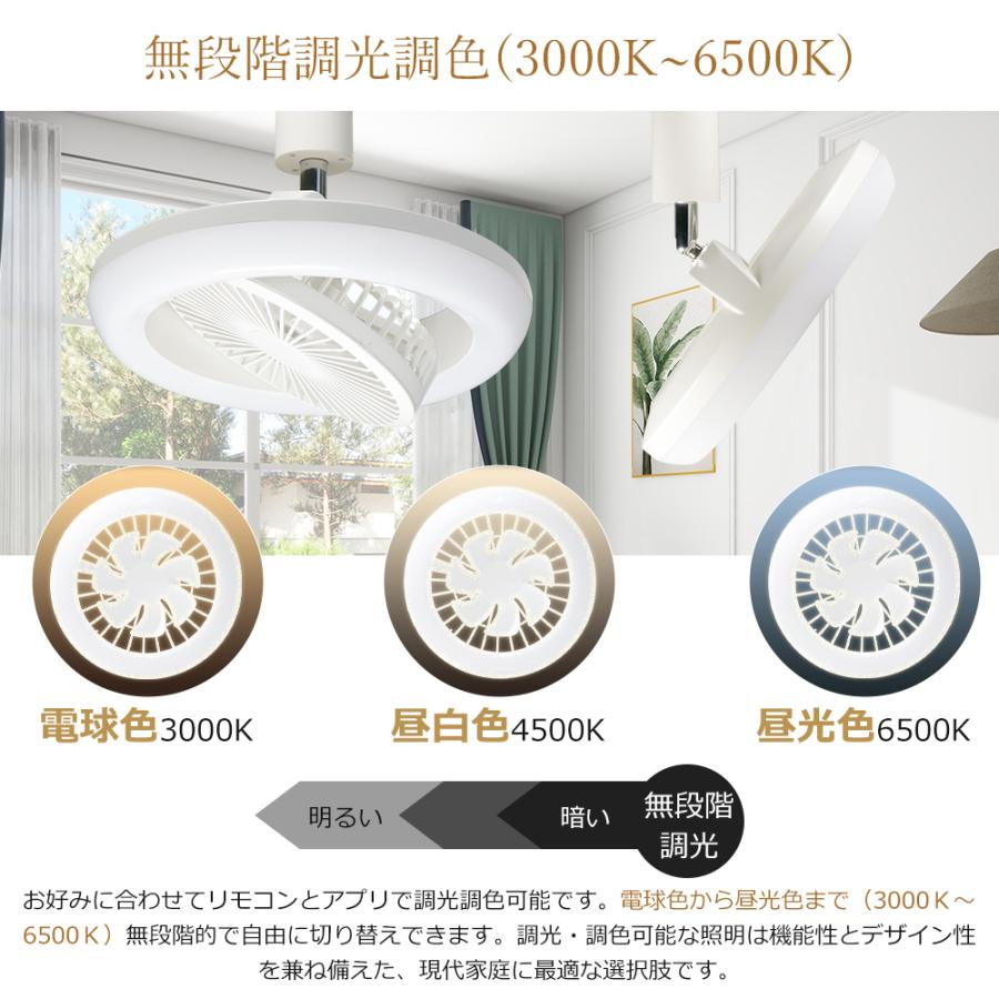 LEDシーリングファンライト サーキュレーター付き 6畳 8畳 調色調光