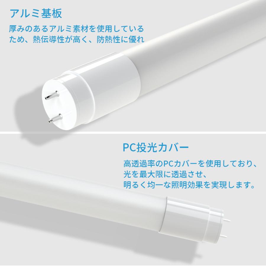 2本セット LED直管蛍光灯 40W形 120cm 1198mm 口金G13 T8 グロー式工事