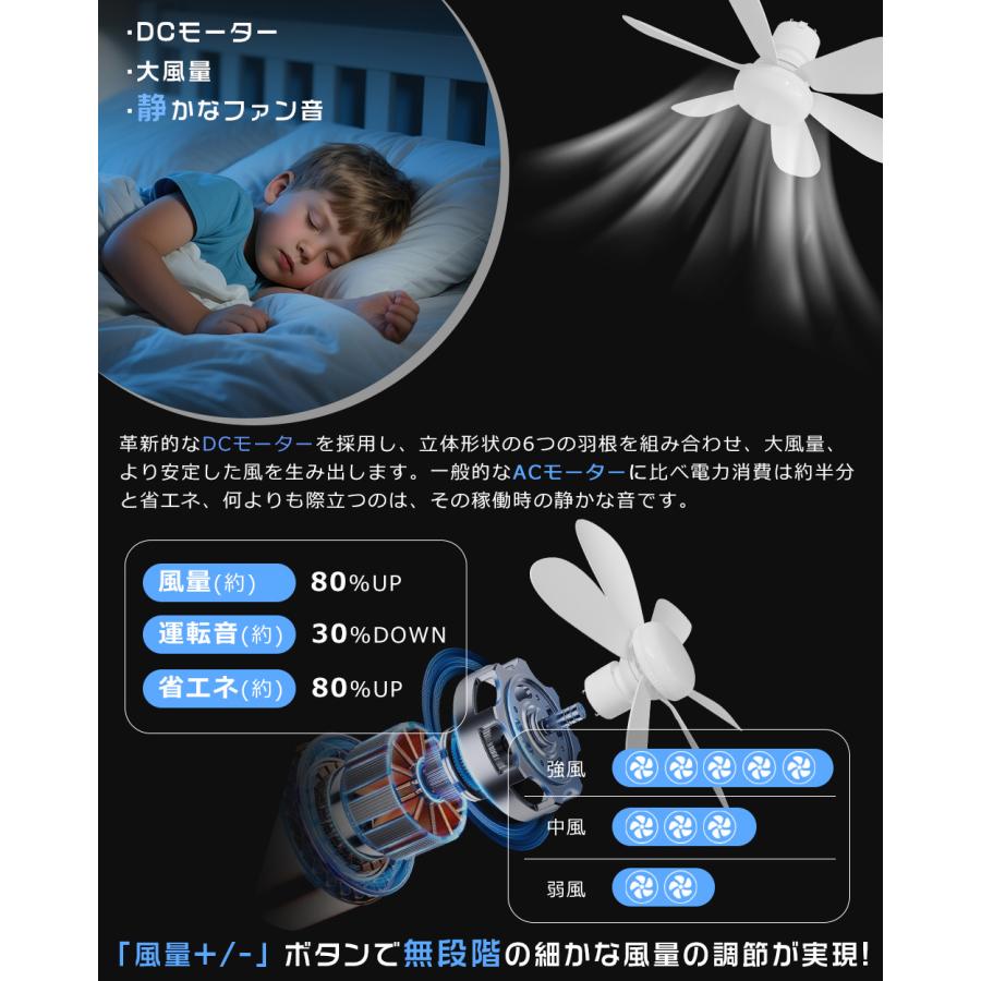 ファン付きシーリングライト 6畳~8畳 LED シーリングファンライト 調色