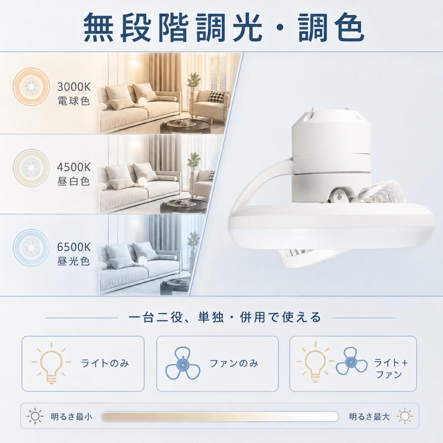 LEDシーリングファンライト 天井扇風機 サーキュレーター 6畳 8畳 引掛