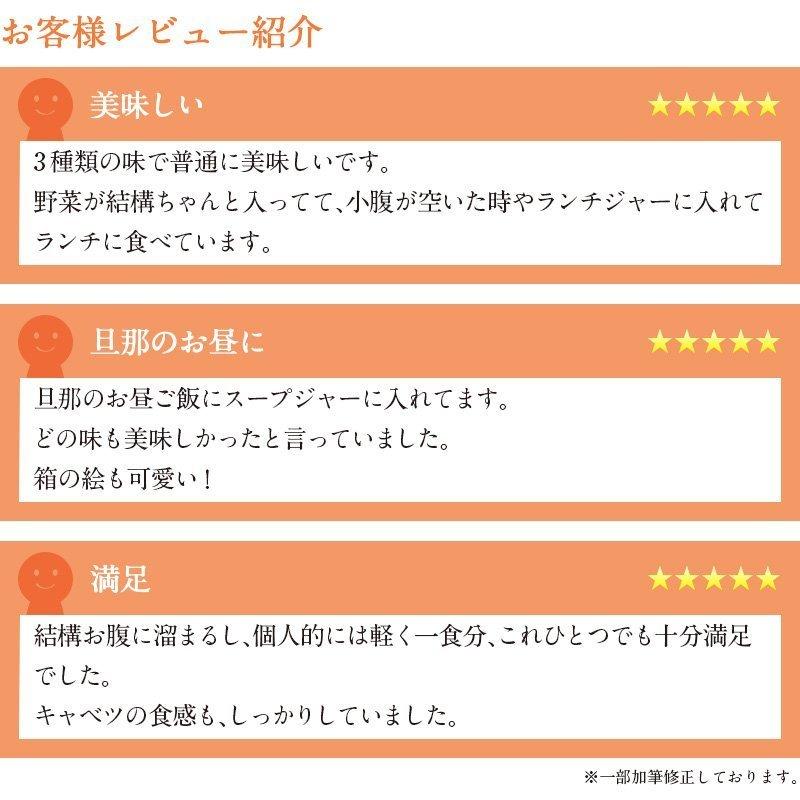 スープ 送料別 5種の穀物と野菜を食べるスープ 30食 3種の味 グラノーラ インスタント 雑穀 即席 スープ 健康 食品 ひかり味噌｜hikarimiso｜10