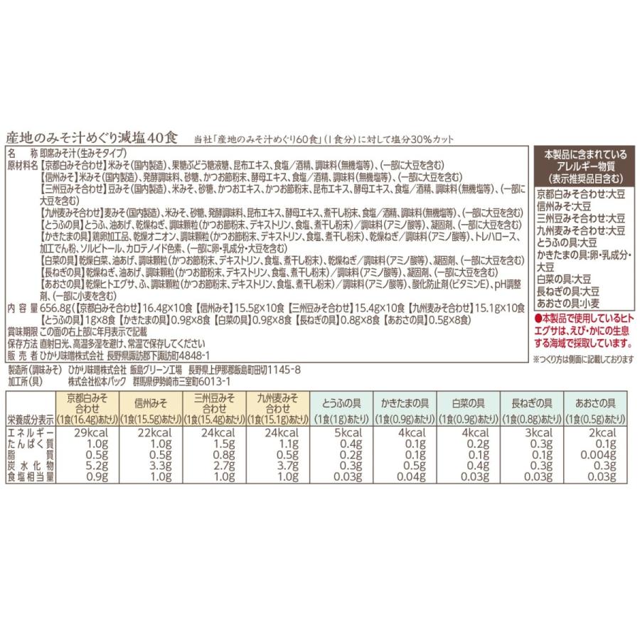 味噌汁 減塩 産地のみそ汁めぐり 減塩 40食 送料無料 ポイント消化 食品 ひかり味噌 即席 インスタント 仕送り :0933-1p:ひかり味噌Yahoo!店 - 通販 - Yahoo!ショッピング 味噌汁 減塩 産地のみそ汁めぐり 減塩 40食 送料無料 ポイント消化 食品 ひかり味噌 即席 インスタント 仕送り :0933-1p:ひかり味噌Yahoo!店 - 通販 - Yahoo!ショッピング