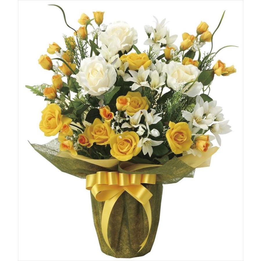 光触媒 造花アレンジ 光の園 パナマローズ