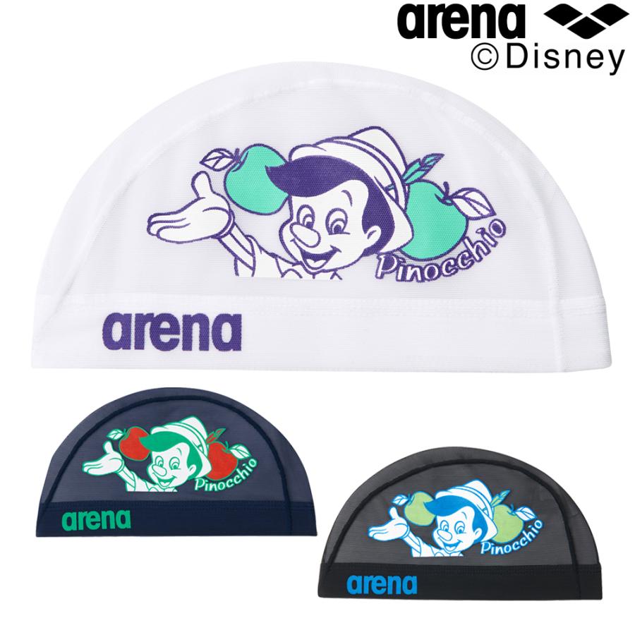 情熱セール アリーナ Arena 水泳 メッシュキャップ ディズニー ピノキオ スイムキャップ 水泳小物 21年秋冬