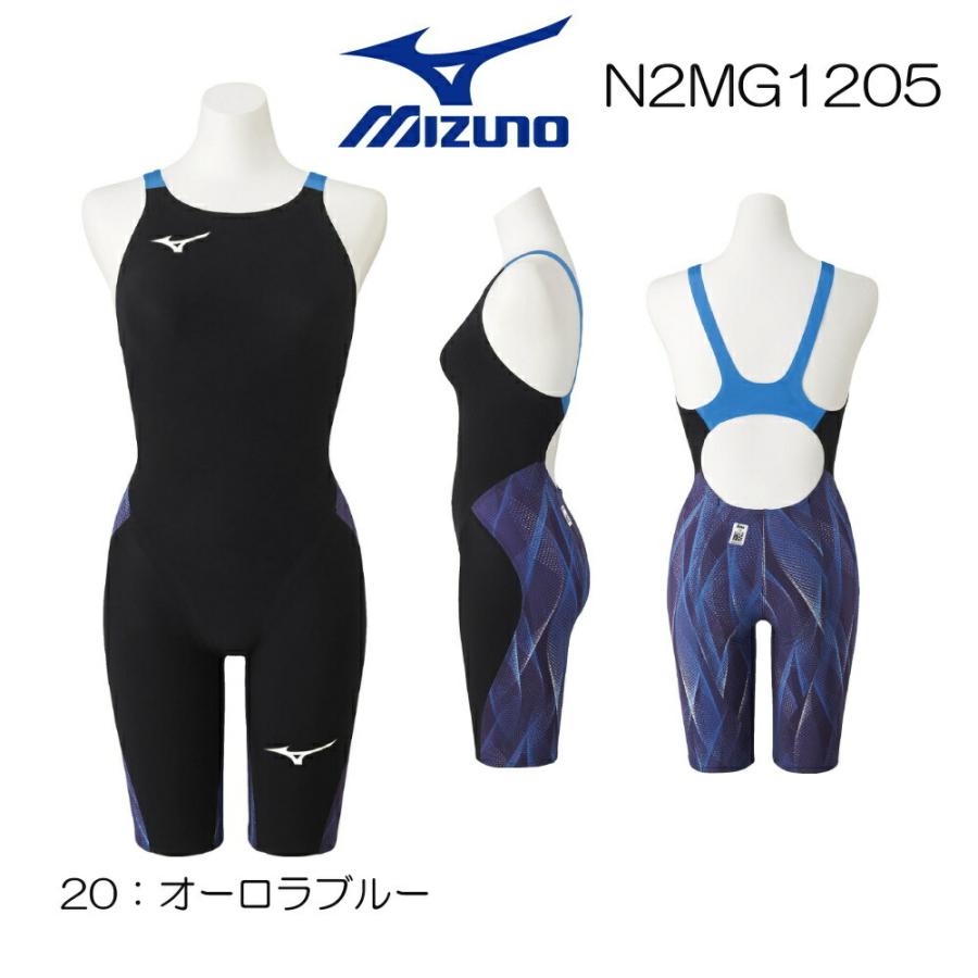ミズノ 競泳水着 レディース GX SONIC NEO テクニカルフレックス TF Fina承認 ハーフスーツ MIZUNO オーロラブルー  2021年新色 N2MG1205
