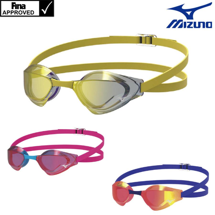 976円 大人女性の スイミング レーシング 限定ゴーグル 水泳 競泳 Fina承認 ミラーゴーグル ノンクッション ミズノ Mizuno Gx Sonic Eye J 22年秋冬モデル N3je2691